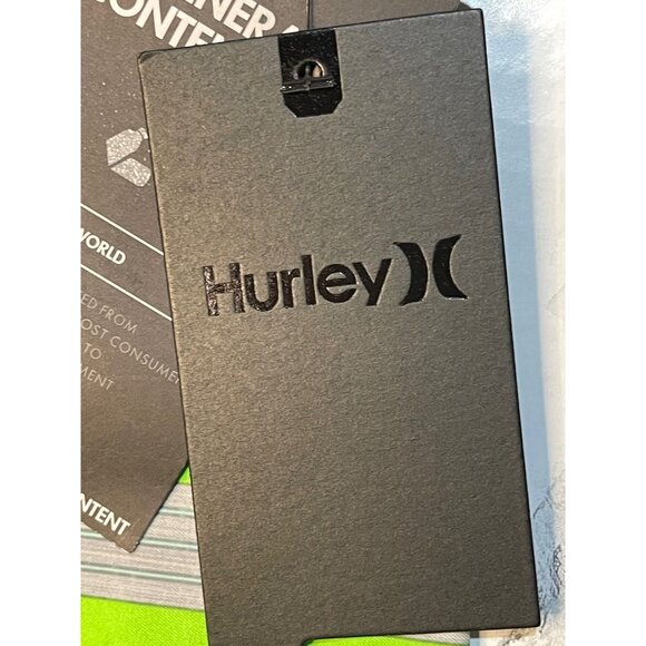 Hurley Men's Board Shorts Green & Blue Striped Swim Trunks Size 31 - Picture 5 of 9